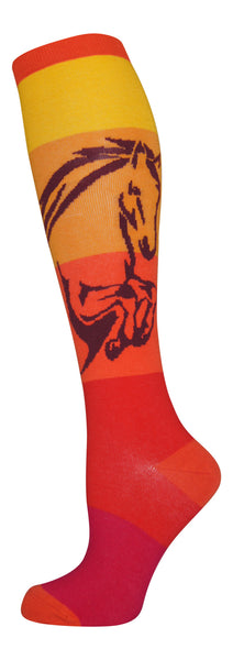"Sunset Jumper" cotton-rich knee sock from lucky7socks.com